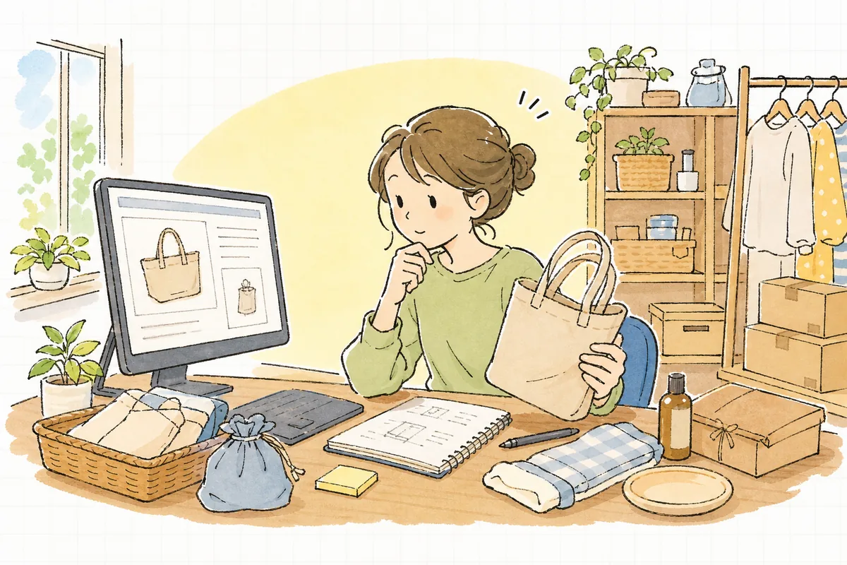 AIが書いた商品説明に、実物にはない機能が書かれているのに気づき「これ、本当かな」と一度立ち止まるEC担当者