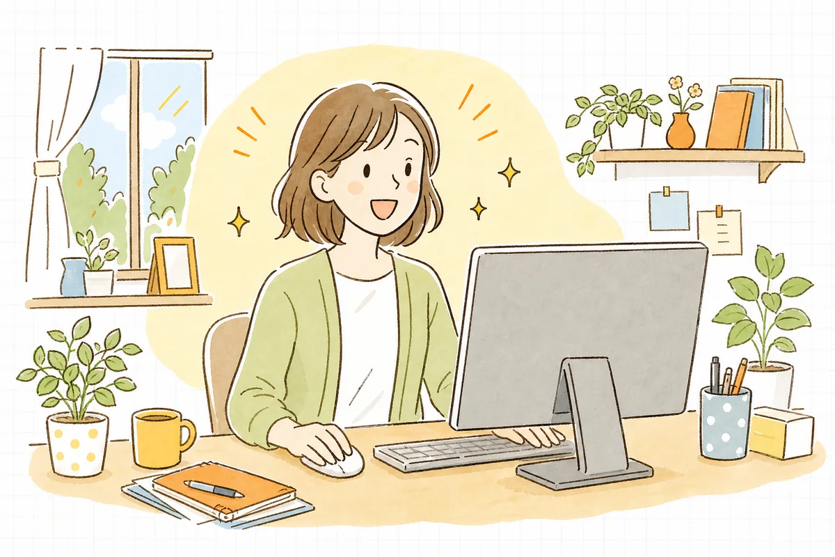動画広告をきっかけに新しいお客さんが増え、手応えを感じて明るい表情のEC担当者