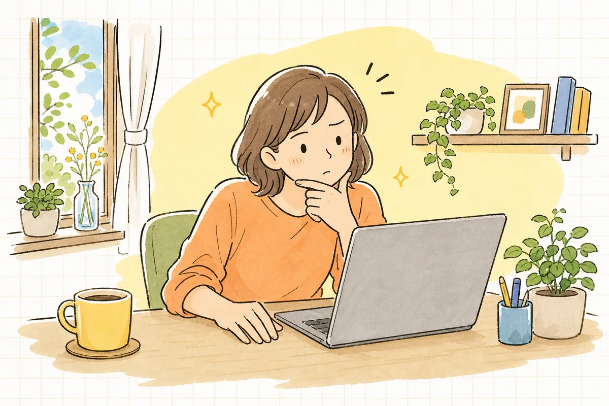広告の管理画面を見ながら「悪くないのに、なぜ伸びないんだろう」と考え込むEC担当者