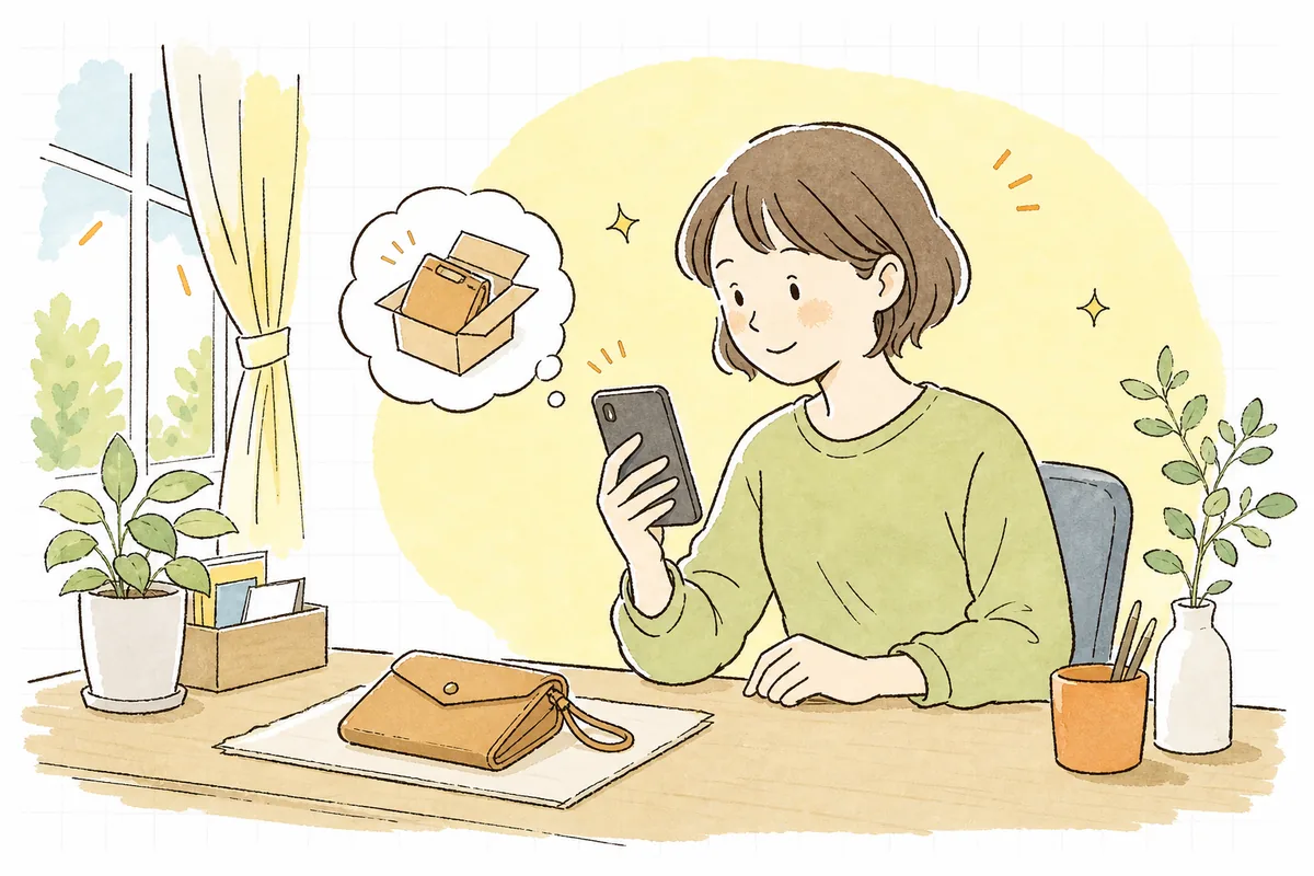 フリマアプリで中古品として売買される自社商品を眺めながら、それをブランドの味方にできないかと考え始めるEC担当者の情景