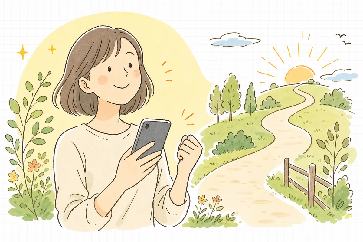 値上げの案内を受け取っても「このお店を応援し続けよう」と前向きに感じているお客さんの、あたたかく安心した情景
